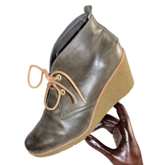 Sperry Top-Sider Gray Brundidge Stella Prow Wedge Ankle Boot, Size 9.5 - Picture 3 of 7